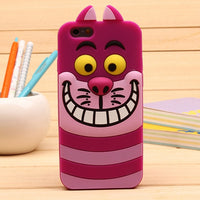 3D Cartoon Soft Silicone Phone Case For iPhone 5S 6 6S 7 8 Plus X Cover Mickey Judy Rabbit Smile Cat Tiger Stitch Unicorn Animal