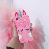 3D Cartoon Soft Silicone Phone Case For iPhone 5S 6 6S 7 8 Plus X Cover Mickey Judy Rabbit Smile Cat Tiger Stitch Unicorn Animal