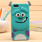 3D Cartoon Soft Silicone Phone Case For iPhone 5S 6 6S 7 8 Plus X Cover Mickey Judy Rabbit Smile Cat Tiger Stitch Unicorn Animal