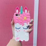 3D Cartoon Soft Silicone Phone Case For iPhone 5S 6 6S 7 8 Plus X Cover Mickey Judy Rabbit Smile Cat Tiger Stitch Unicorn Animal