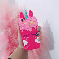 3D Cartoon Soft Silicone Phone Case For iPhone 5S 6 6S 7 8 Plus X Cover Mickey Judy Rabbit Smile Cat Tiger Stitch Unicorn Animal